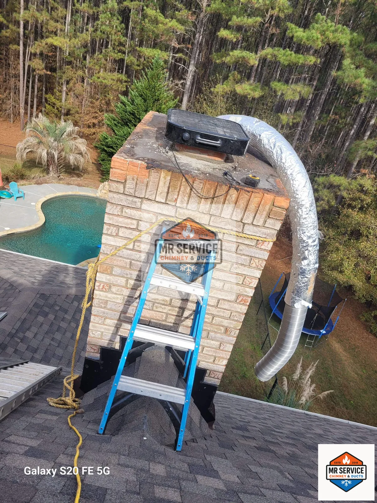 Chimney and fireplace service example for Bloomington area homes