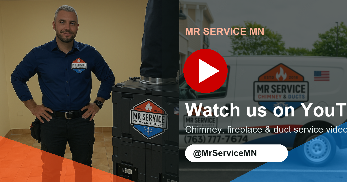 Watch Mr Service MN chimney, fireplace, and duct service videos on YouTube